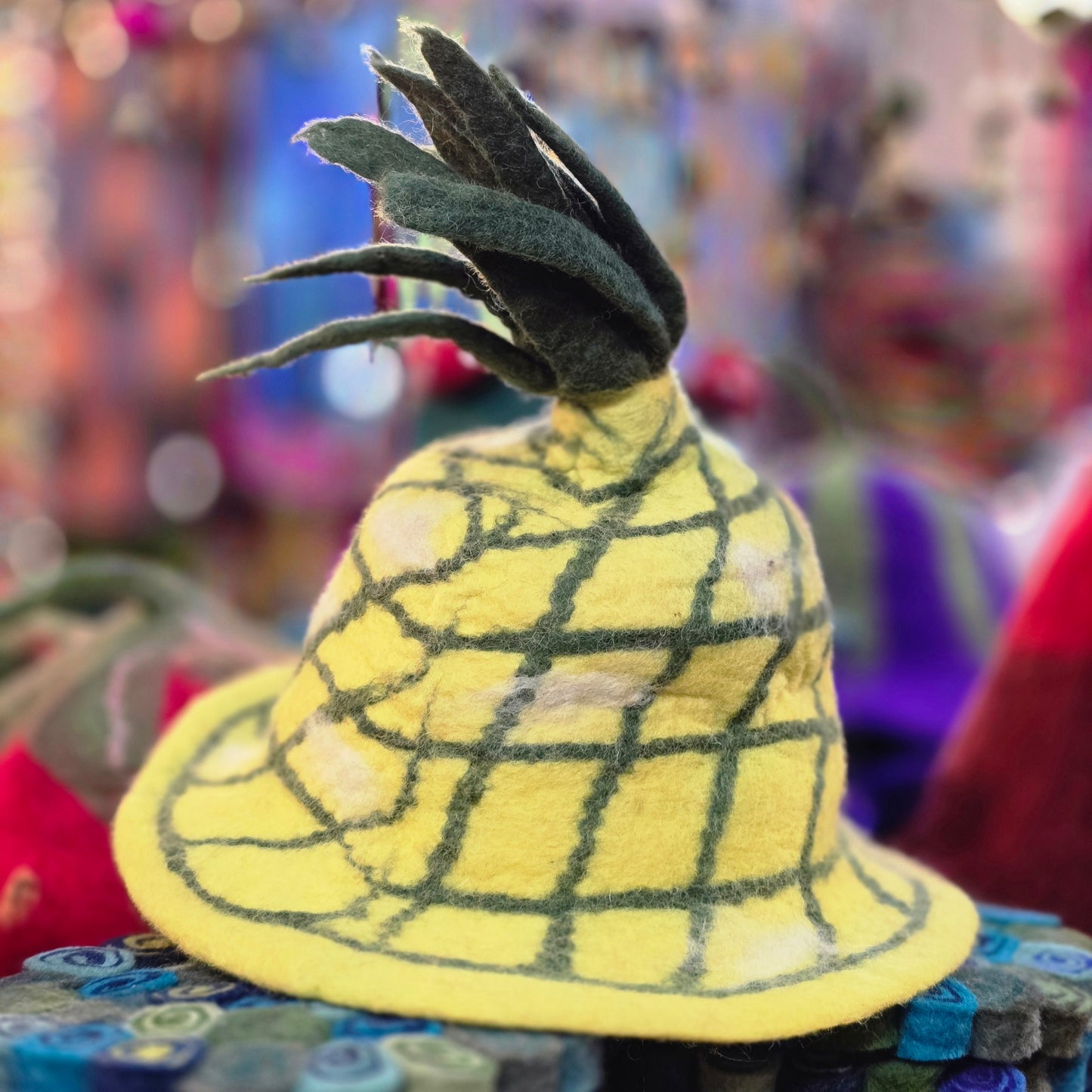 Wool Felt Pineapple Hat