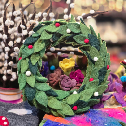 Wool Felt Christmas Leaf Wreath