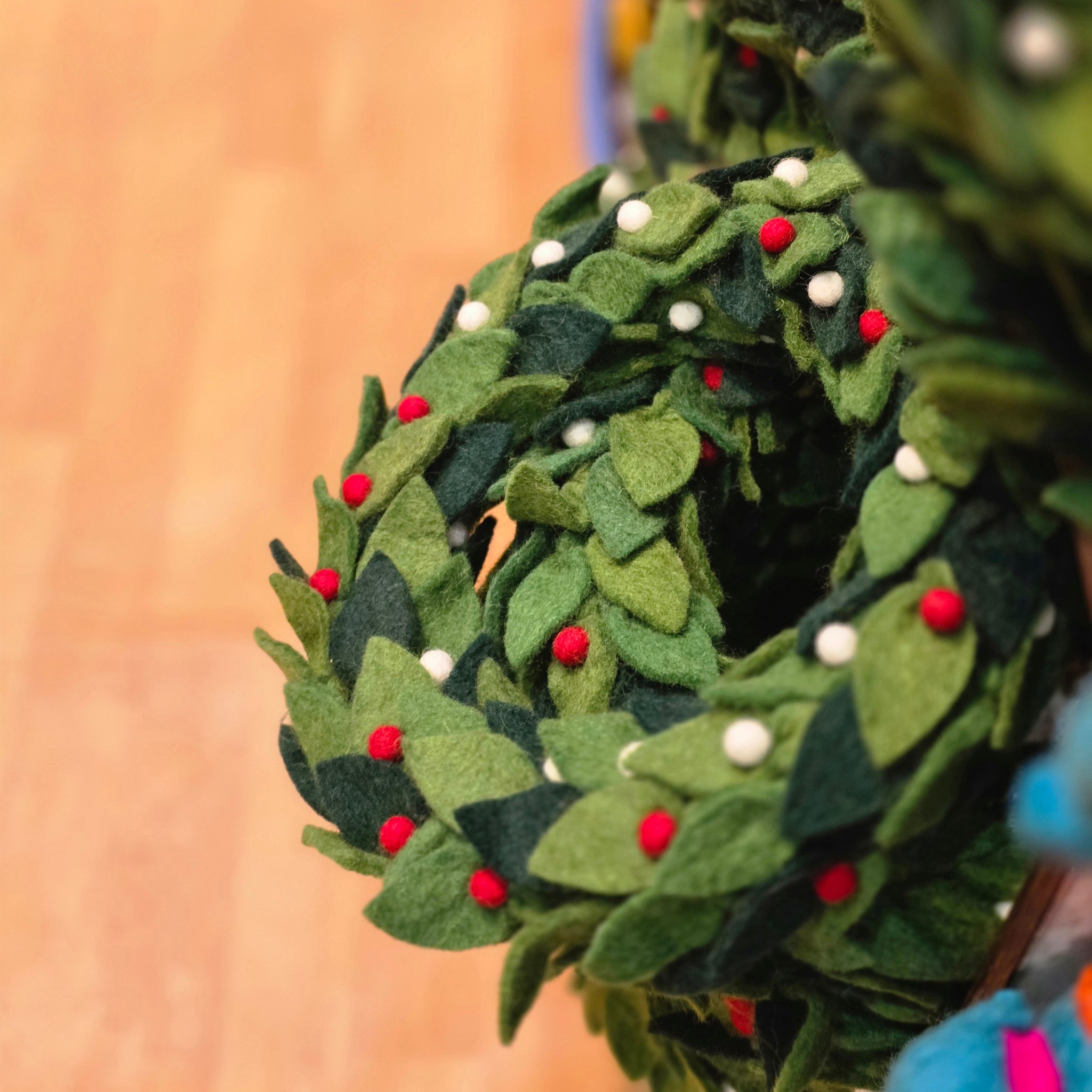 Wool Felt Christmas Leaf Wreath
