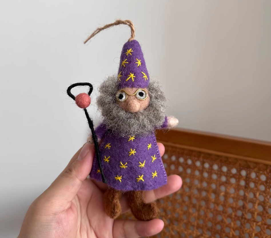 Wool Felt Wizard 15cm