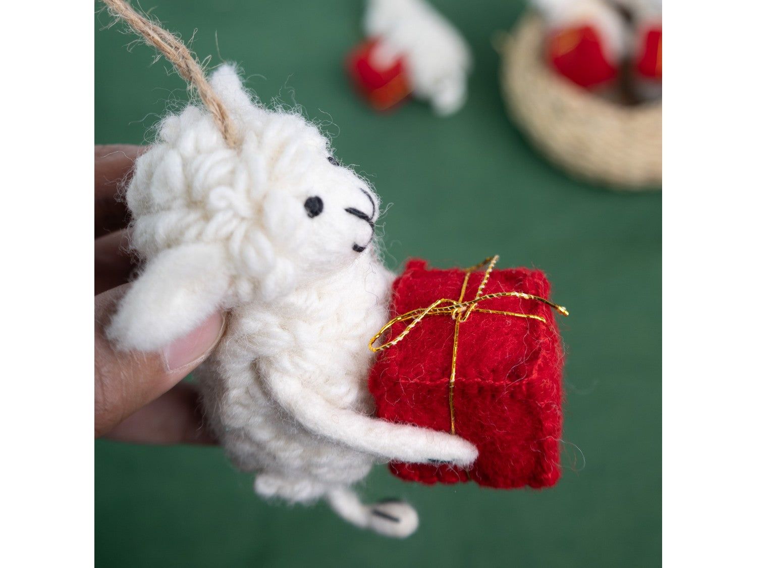 Handmade Wool Felt Christmas Sheep